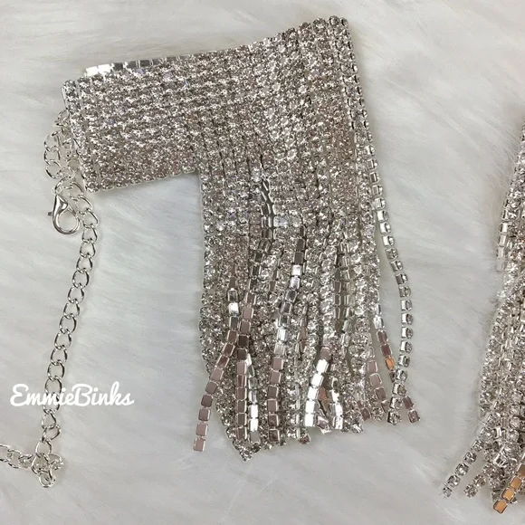New Luxe Crystal Fringe Tassel Anklet - Picture 11 of 16
